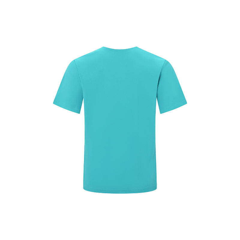 Cyan V-neck Breathable Nurse Uniforms STM5005