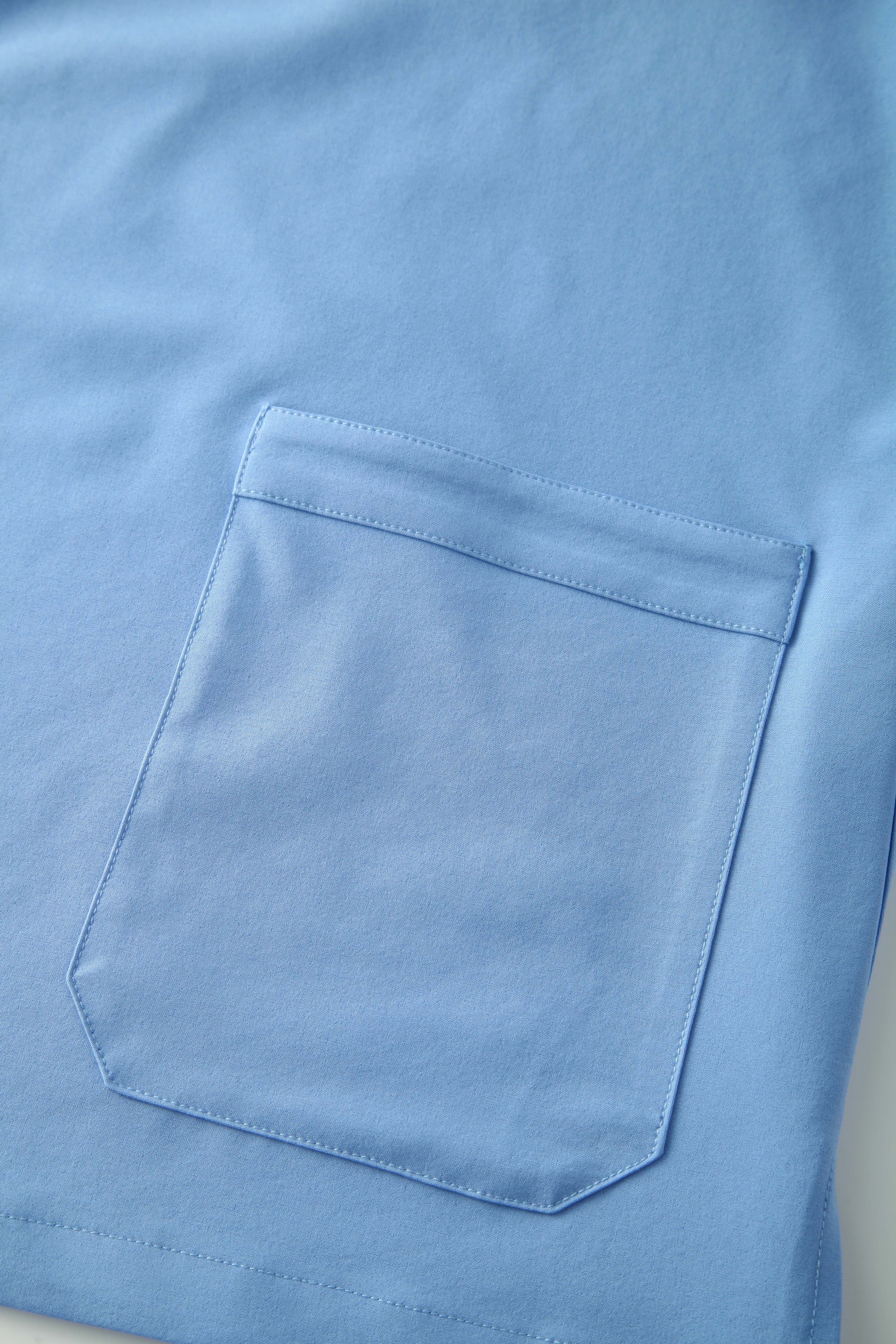 Light Blue Short Sleeves V-neck Healthcare Nurse Uniforms STM5006