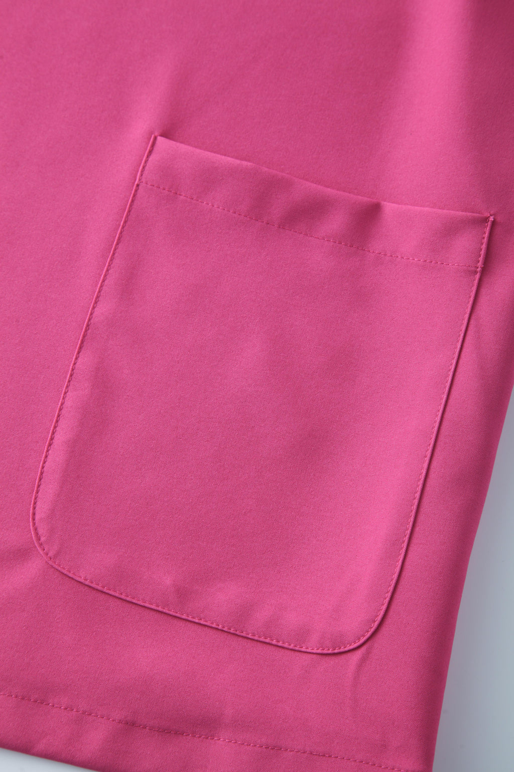 Long Sleeves V-neck Peach Pink Custom Nurse Uniforms STM5007