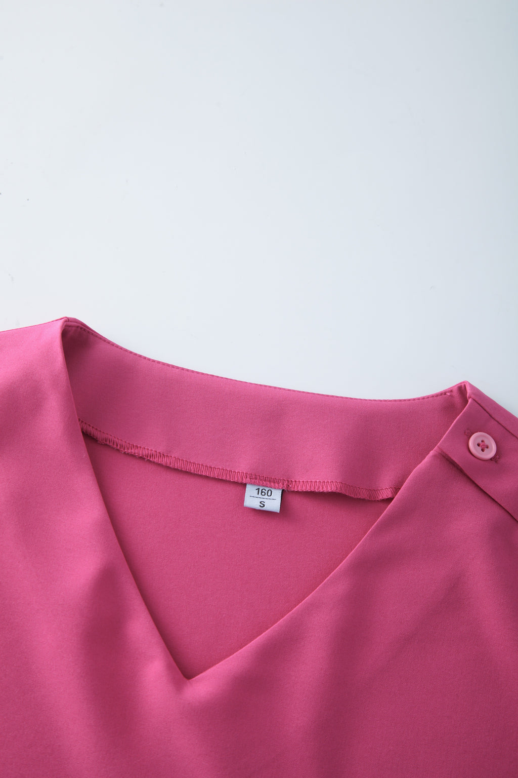 Long Sleeves V-neck Peach Pink Custom Nurse Uniforms STM5007