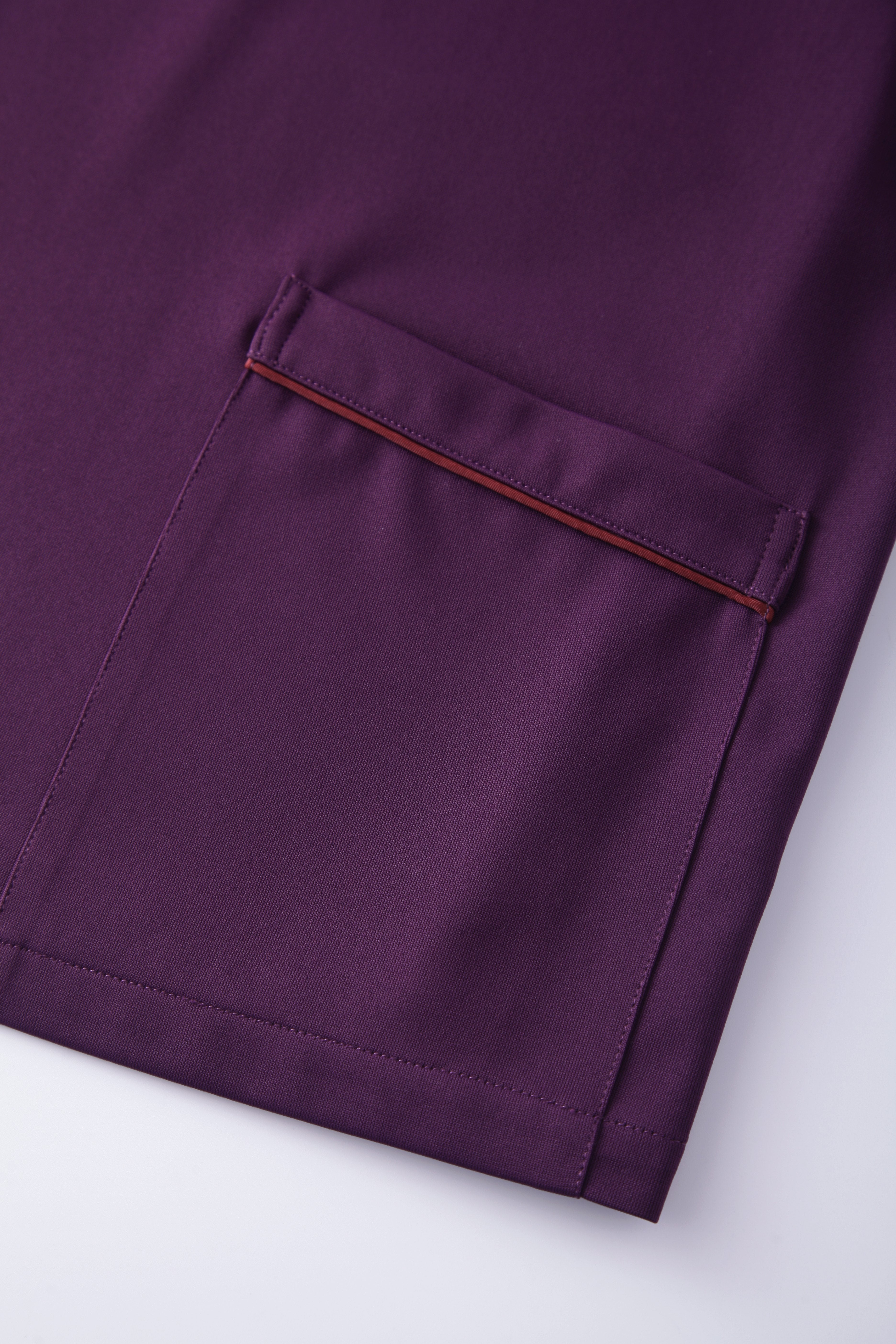 Grape Purple V-neck Custom Nurse Uniforms STM5009