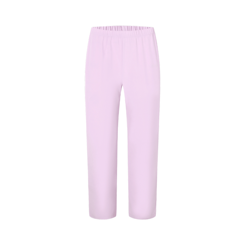 Pink Short Sleeves V-neck Breathable Nurse Uniforms STM5010