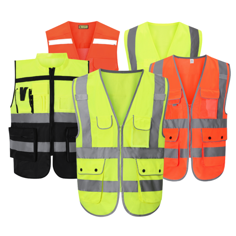 Customizable Hi Visibility Reflective Vest for Road Worker Safety Workwear STV5005
