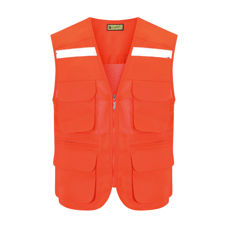 Factory Custom Security Vest Reflective Two-color Pocket Clothing Road Safety Vest With Logo STV5008