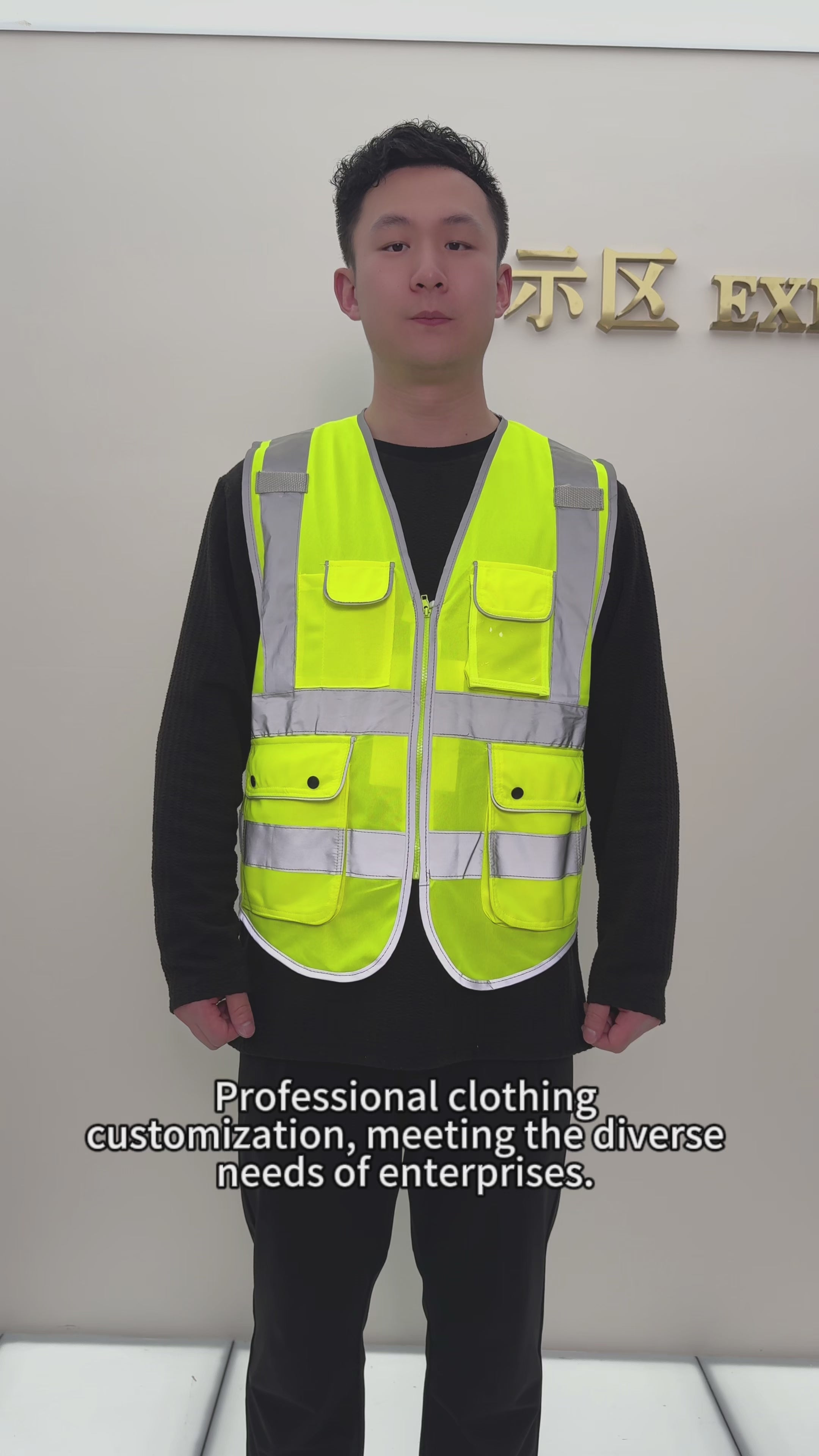 Customizable Hi Visibility Reflective Vest for Road Worker Safety Workwear STV5005