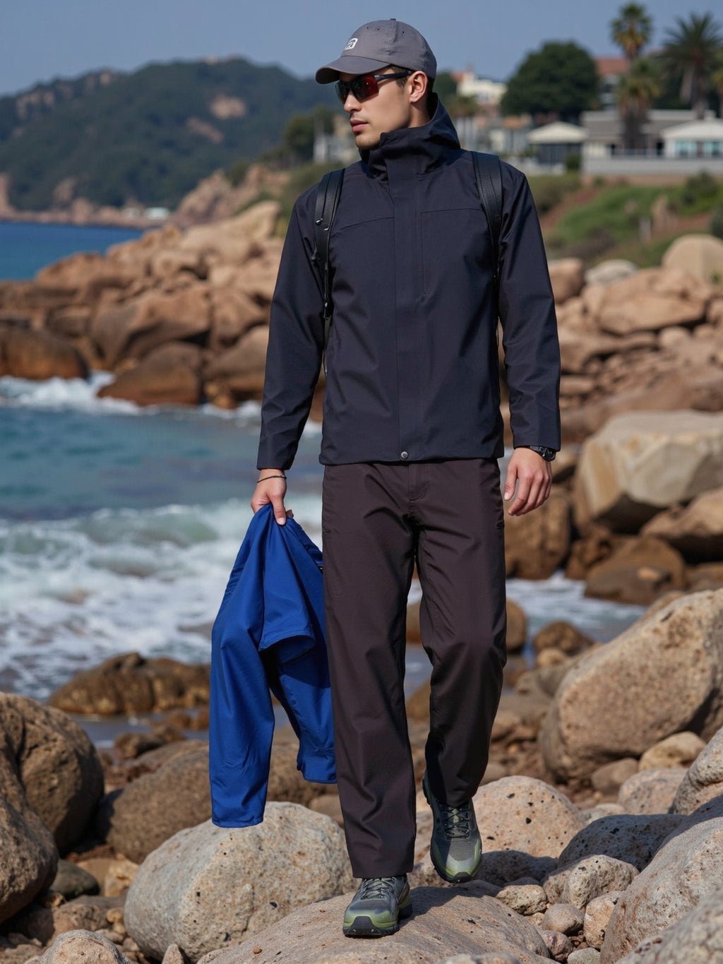 Lightweight Zipper Windstopper Unisex Hooded Rain Coated Fleece Hiking Waterproof Outdoor Jackets STJY2316